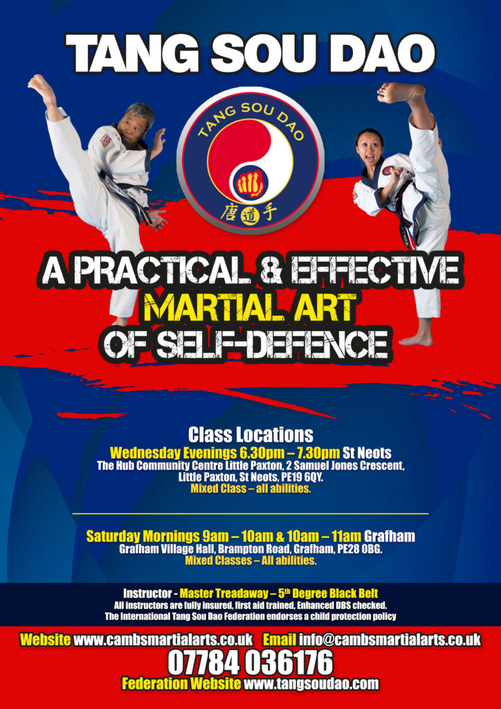 Martial Arts classes fpr adults and children in St Neots and Grafham